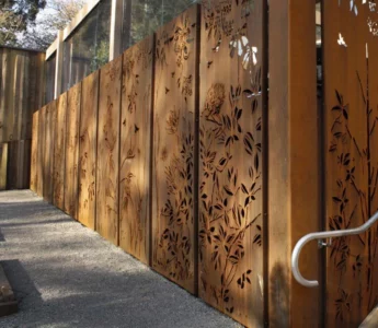 Custom Corten Steel Metal Privacy Screens Corten Steel Screen Indoor Room Corten Steel Panel Screen