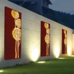 Laser Cut Corten Steel Screen Corten Steel Folding Screen Corten Steel Rust Screen Partition Panel