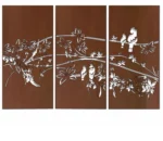 Laser Cut Corten Steel Screen Corten Steel Folding Screen Corten Steel Rust Screen Partition Panel