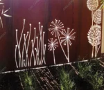 Modern Garden Screening Corten Steel Laser Cut Metal Screen with Customizable Color and Frameless Design