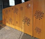 Wholesale Modern Design Metal Corten Steel Garden Screen Panels Decorative Corten Steel Screens