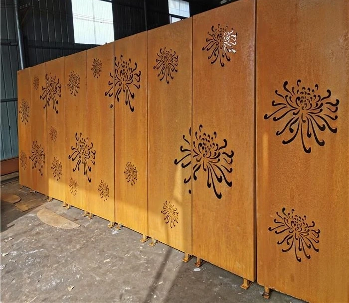 Wholesale Modern Design Metal Corten Steel Garden Screen Panels Decorative Corten Steel Screens
