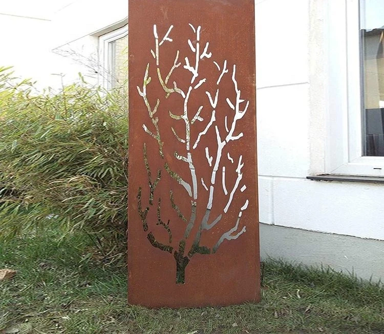 Wholesale Modern Design Metal Corten Steel Garden Screen Panels Decorative Corten Steel Screens
