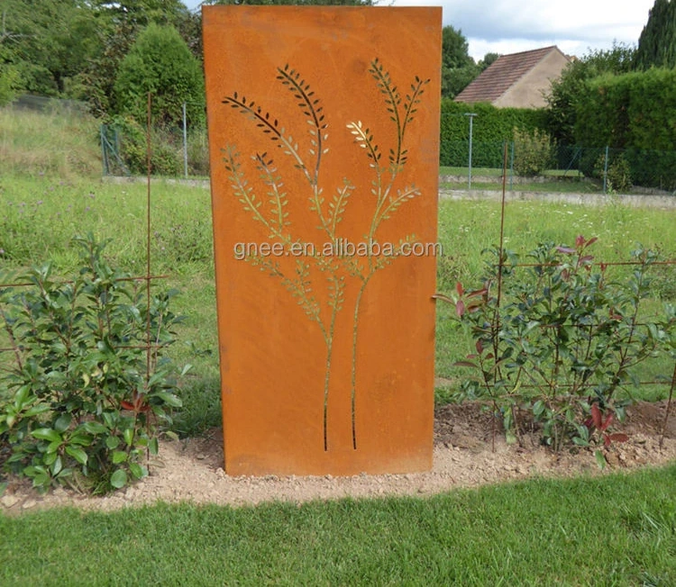 Modern Style Corten Steel Panels Rust Screen Partition with Metal Design Corten Steel Screen for Outdoor Use