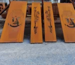 Modern Style Corten Steel Panels Rust Screen Partition with Metal Design Corten Steel Screen for Outdoor Use