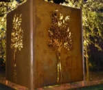 Modern Outdoor Privacy Garden Screen & Fence Handcrafted From Durable Corten Steel