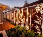 Modern Outdoor Privacy Garden Screen & Fence Handcrafted From Durable Corten Steel