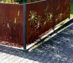 Modern Style Corten Steel Metal Privacy Screens Laser Cut Room Divider Panels Decorative Fence for Indoor Outdoor Use