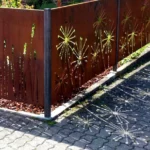 Modern Style Corten Steel Metal Privacy Screens Laser Cut Room Divider Panels Decorative Fence for Indoor Outdoor Use