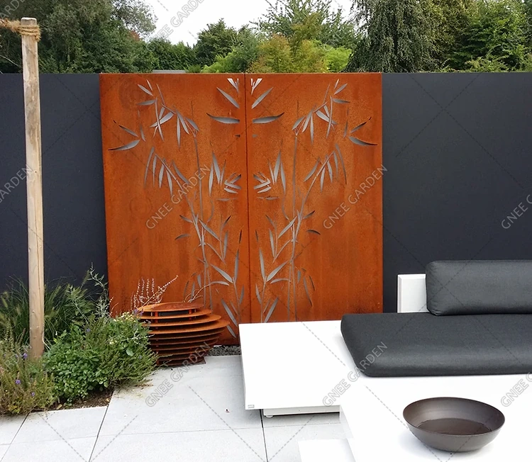 Garden Fencing Metal Screen Divider Corten Steel Panels