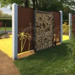Contemporary Metal Garden Screens Outdoor Laser Print Corten Steel Privacy Screen