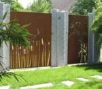 Modern Decoration Corten Panel Privacy Screen Corten Steel Garden Landscape Screen Corten Steel Room Divider