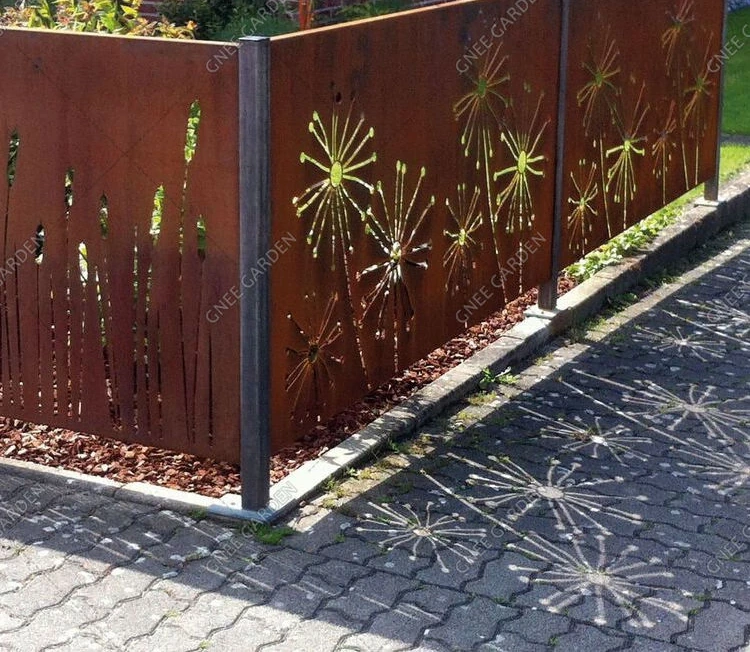 Modern Style Corten Steel Screen Decorative Garden Building Made of Metal