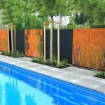 Modern Design Custom Corten Steel Screen Fencing Mesh Privacy Fence for Wall or Garden Metal Screen Panels