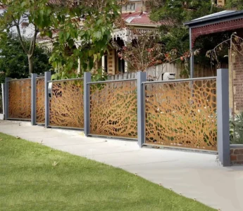 Modern Design Custom Corten Steel Screen Fencing Mesh Privacy Fence for Wall or Garden Metal Screen Panels