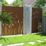 Modern Corten Steel Garden Screen Fence with Frameless Structure and Multi-Functional Design