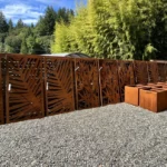 Modern Privacy Screen Protector Custom Corten Steel Garden Metal Screen with Frameless Structure and Multi-Functional Design