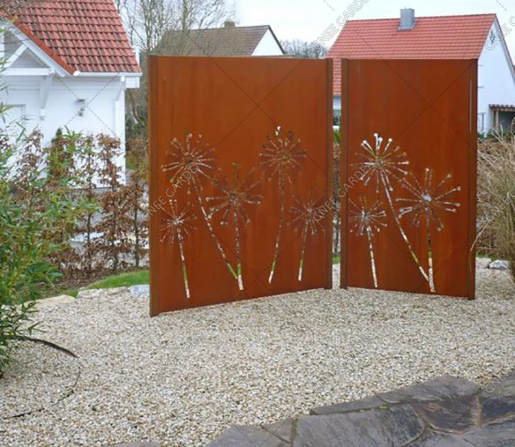 Corten Steel Garden Screen Decorative Steel Screens Corten Steel Metal Screen
