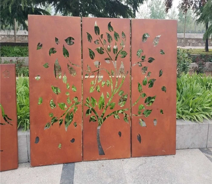 Modern Style Garden Privacy Screens Factory Decorative Corten Steel Screens