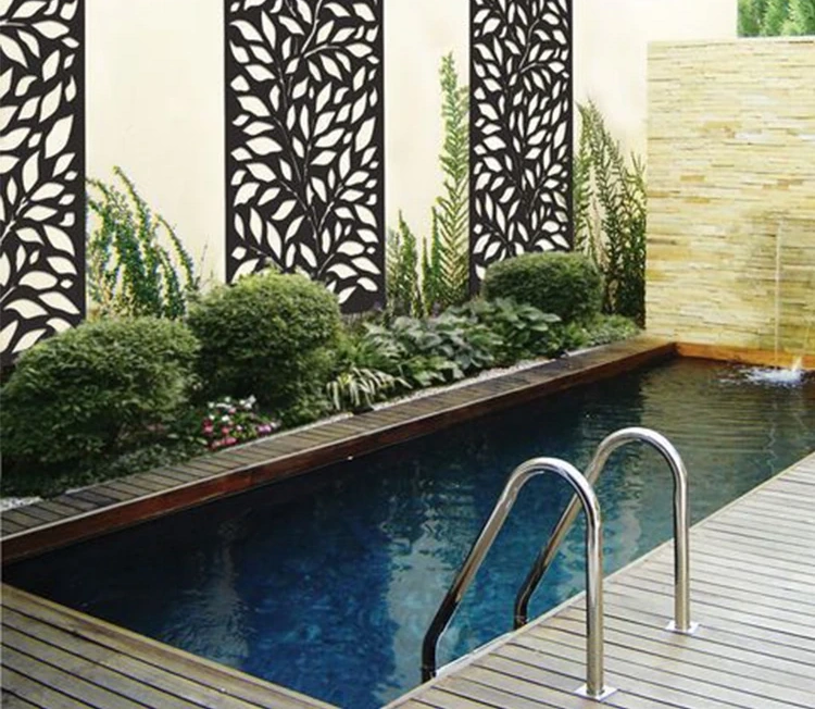 Corten Steel Garden Fencing & Decorative Screens-European Style Waterproof Eco-Friendly Outdoor Gates with 3D Modeling