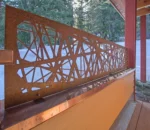 Corten Steel Garden Fencing & Decorative Screens-European Style Waterproof Eco-Friendly Outdoor Gates with 3D Modeling