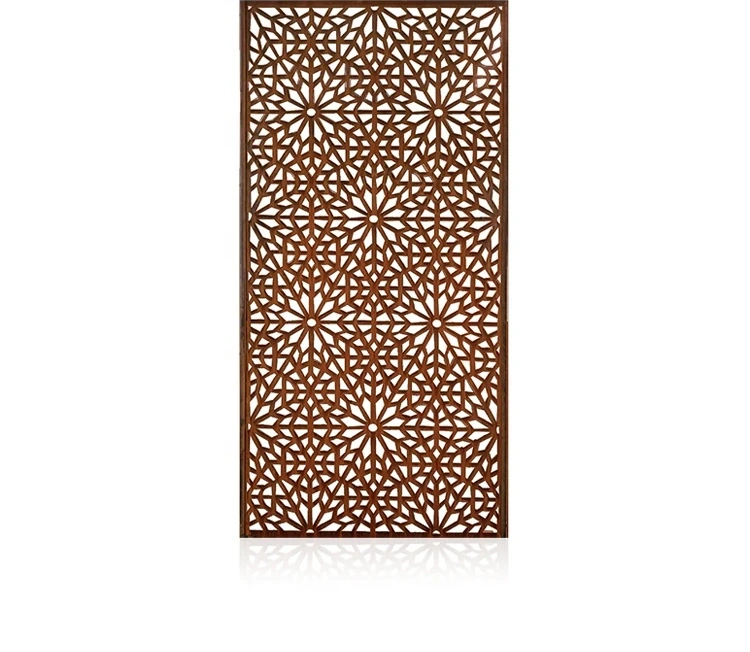 Factory Laser Cut Decorative Panels Room Divider Corten Steel Garden Decorative Screen