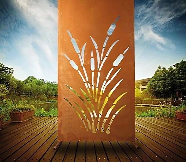 Customization Corten Decorative Panels Garden Metal Rusty Decoration Outdoor Corten Steel Screen Fence Panel