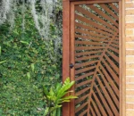 Garden Corten Steel Garage Door with 3D Modeling Service Pressure Treated Wood Nature-inspired Corten Steel Door and Window