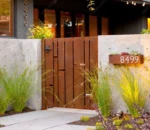Garden Corten Steel Garage Door with 3D Modeling Service Pressure Treated Wood Nature-inspired Corten Steel Door and Window