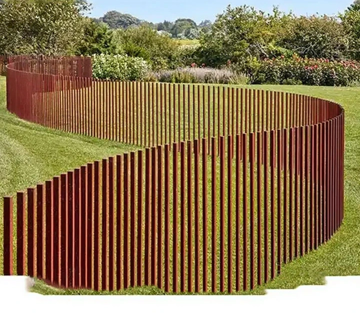 Corten Steel Types of Lattice Fencing Company Garden Farm Home Cheap Picket Fence Panels Metal Privacy Fence