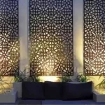 Modern Eco-friendly Garden Screen Corten Steel Laser Cut Metal Framing Private Screen