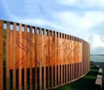 Modern Rust Corten Steel Outdoor Decorative Screens Natural Rusty Screen for Outdoor Room Divider Laser Cut Metal