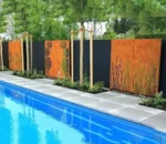 Best Selling Outdoor Decorative Black Screens Laser Cut Corten Steel Screens Laser Cut Metal Panels