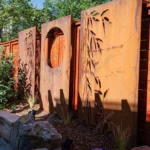 Natural Rust Corten Steel Screen Modern Design Laser Cut Metal Outdoor Privacy Fence Room Divider Screen Fence