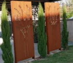Custom Modern Metal Garden Screen Corten Steel Privacy Fence & Laser Cutting Screen Durable Corten Steel Material