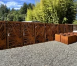Custom Modern Design Laser Cut Metal Screen Made of Durable Corten Steel for Garden Use