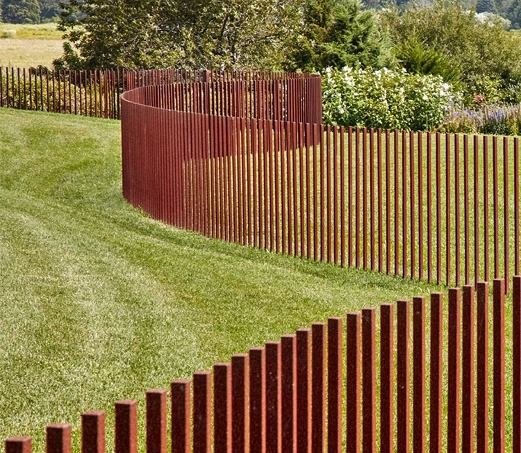 High Quality Rusty Red Corten Steel Fence Panels Modern Traditional Design Laser Cut Outdoor Garden Decorative Long Service Life