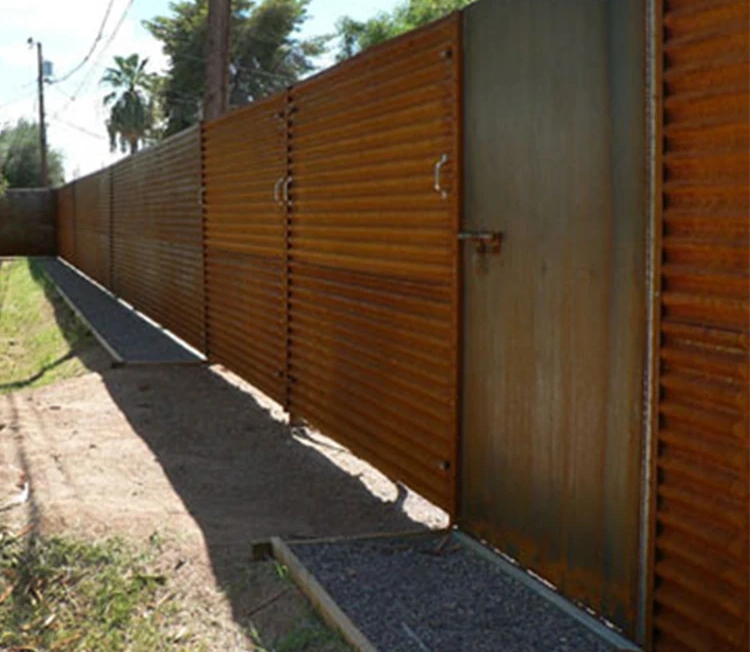 Corten Steel Cheap Metal Garden Home Construction Cattle Panel Fence / Fence Panels Metal / Fence Garden Modern