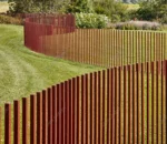 Garden Picket Corten Steel Fencing Eco-Friendly European Style Waterproof Privacy Panels