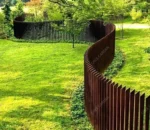 Garden Picket Corten Steel Fencing Eco-Friendly European Style Waterproof Privacy Panels