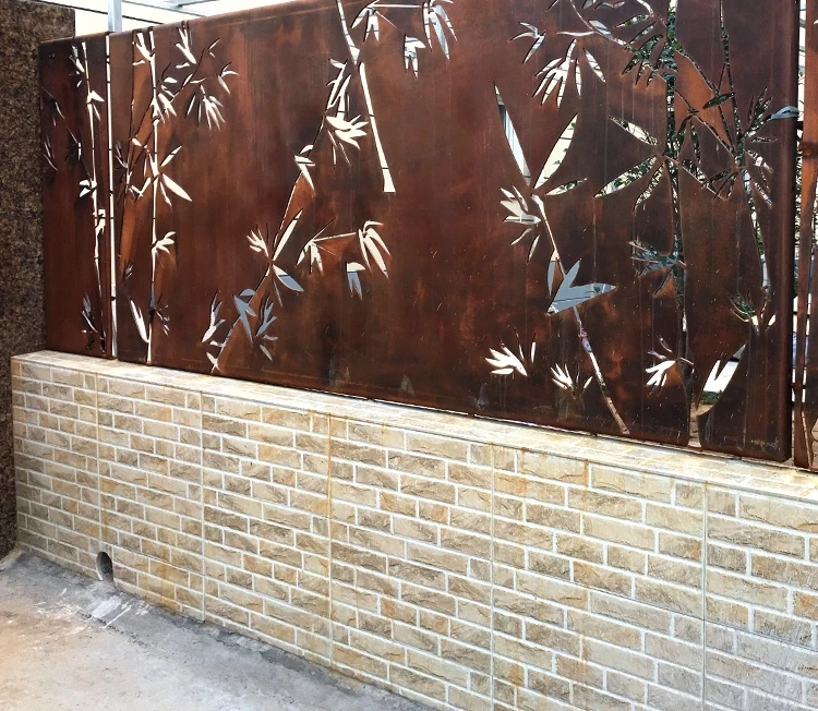Cheap Privacy Pool Garden Gate Screen Corten Bamboo Fence / Fence Panels / Screen Panel Outdoor Lattice
