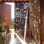 Outdoor Garden Buildings Metal Gates Corten Steel Front Door