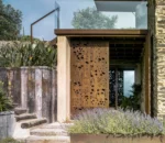 Outdoor Garden Buildings Metal Gates Corten Steel Front Door