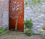 Garden Fencing Trellis Gates Courtyard Door Corten Steel Laser Cut Gates