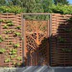 Garden Fencing Trellis Gates Courtyard Door Corten Steel Laser Cut Gates