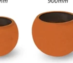 Globe Outdoor Large Sphere Corten Steel Planter Pots