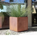Outdoor Indoor Home Garden House Plant Pots Antirust Corten Steel Balcony Planter for Gazebo Ornamental Flower Pot
