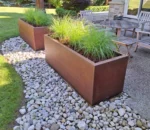 Garden Customized Corten Steel Cube Planter Rust Square Metal Plant Flower Pots Outdoor Box Planters
