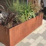 Garden Customized Corten Steel Cube Planter Rust Square Metal Plant Flower Pots Outdoor Box Planters