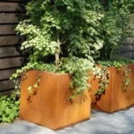 Outdoor Raised Garden Corten Steel Large Planters Planter Box Big Flower Pot